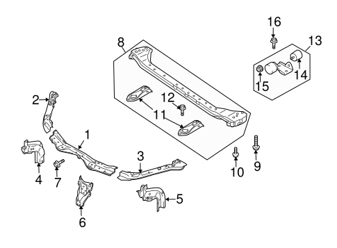 Headlamp bracket left