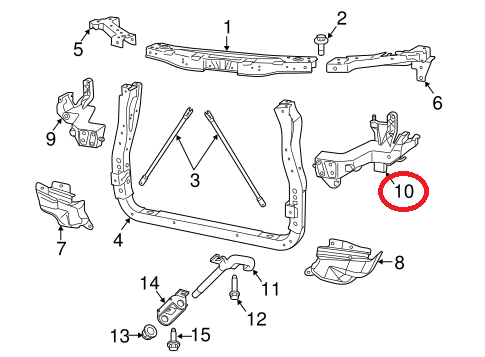 სამაგრი მაშუქის მარჯვენა - JEEP GRAND CHEROKEE 2011-2013 Headlamp panel right
