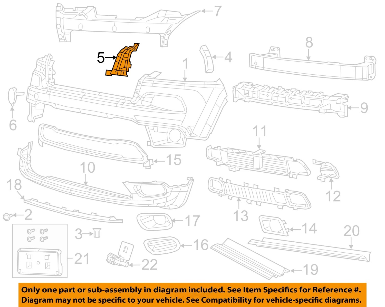 სამაგრი მაშუქის მარცხენა - JEEP CHEROKEE 2014- Bracket front left