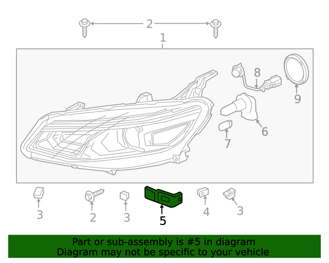 Headlamp bracket left