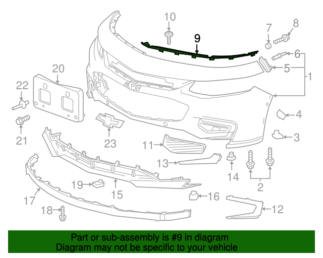 Front bumper moulding right