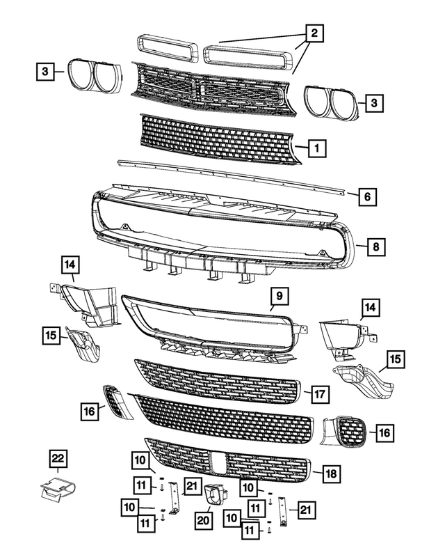 Front bumper grille