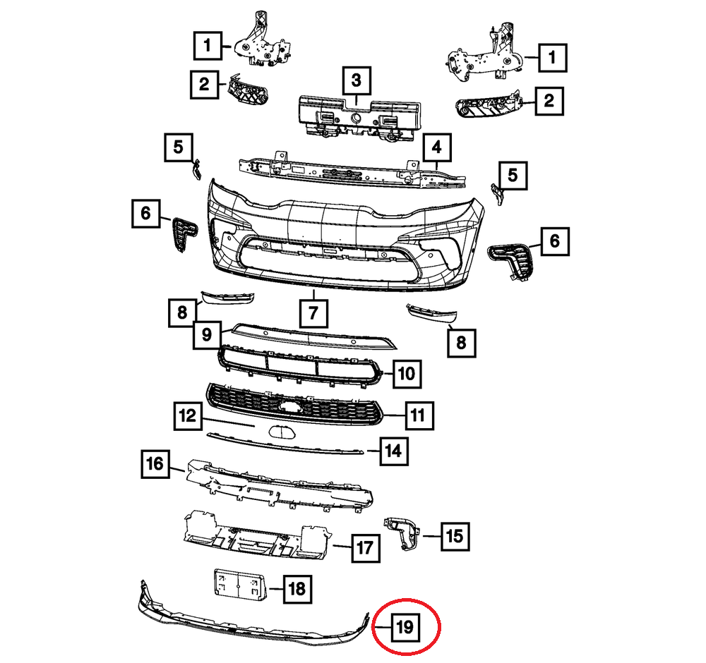 სპოილერი წინა ბამპერის - DODGE DURANGO 2021- სპოილერი წინა ბამპერის - DODGE DURANGO 2021-