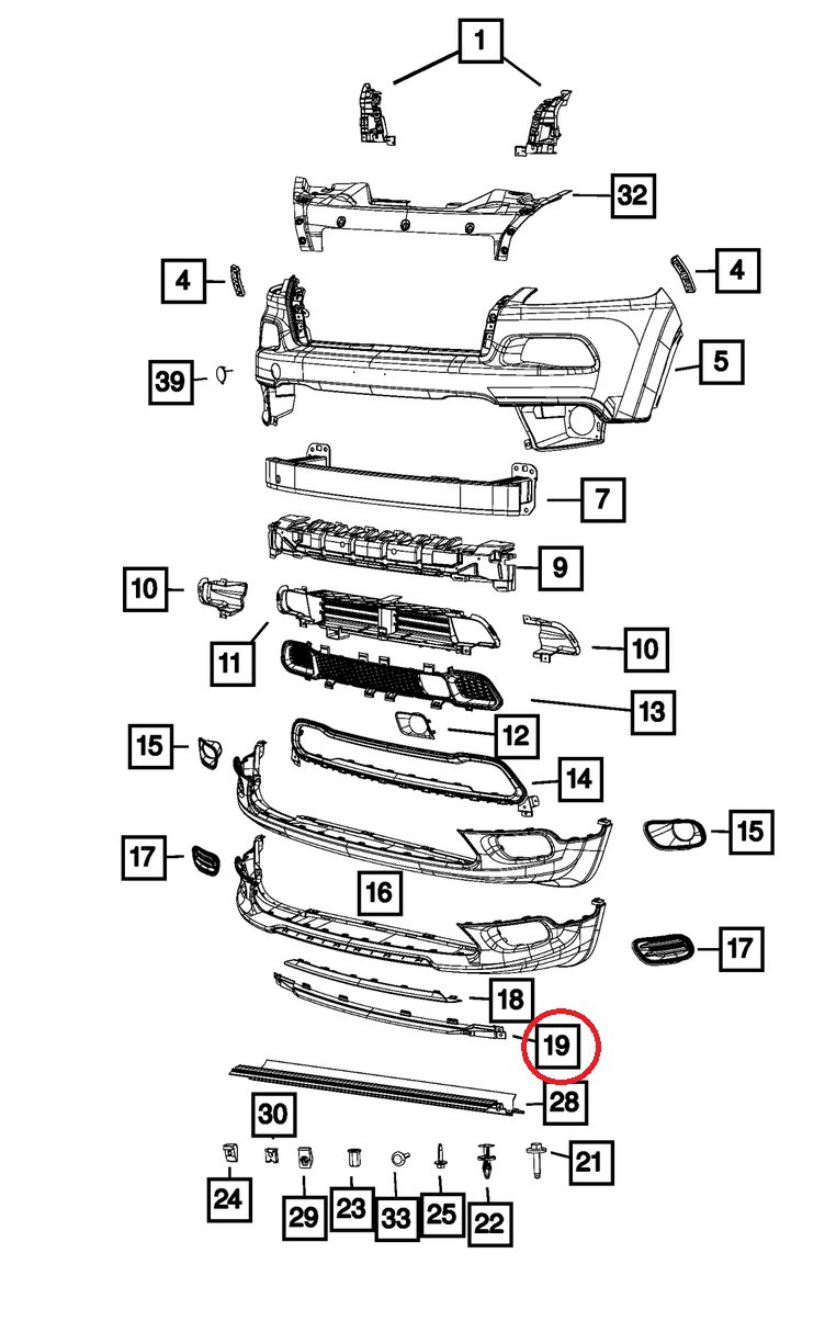 სამაგრი წინა შუა - JEEP CHEROKEE 2014- სამაგრი წინა შუა - JEEP CHEROKEE 2014-
