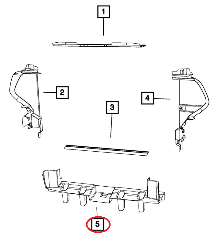 სამაგრი რადიატორის - JEEP GRAND CHEROKEE 2014- Bracket