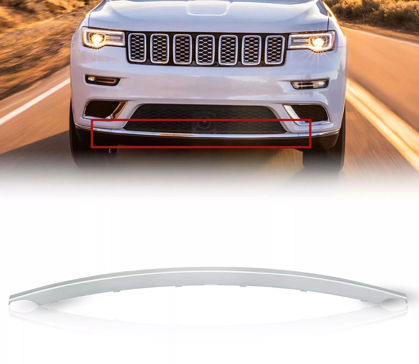 მოლდინგი წინა ბამპერის ქრომი SUMMIT - JEEP GRAND CHEROKEE SUMMIT 2017-22 მოლდინგი წინა ბამპერის ქრომი SUMMIT - JEEP GRAND CHEROKEE SUMMIT 2017-22