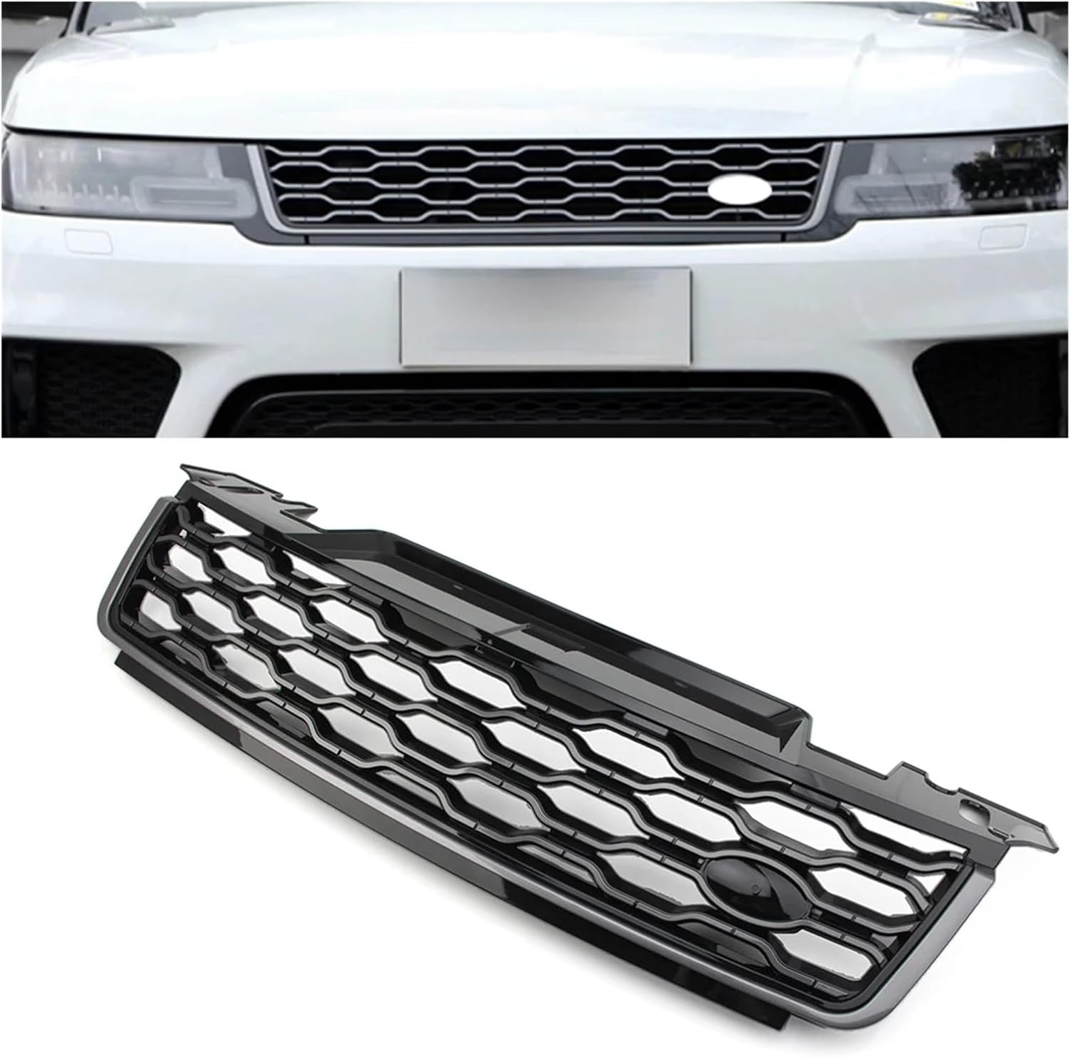 ბადე შავი ვერცხლისფერი მოლდინგით - LAND ROVER RANGE ROVER L494 SPORT 2013-2017 ბადე შავი ვერცხლისფერი მოლდინგით - LAND ROVER RANGE ROVER L494 SPORT 2013-2017