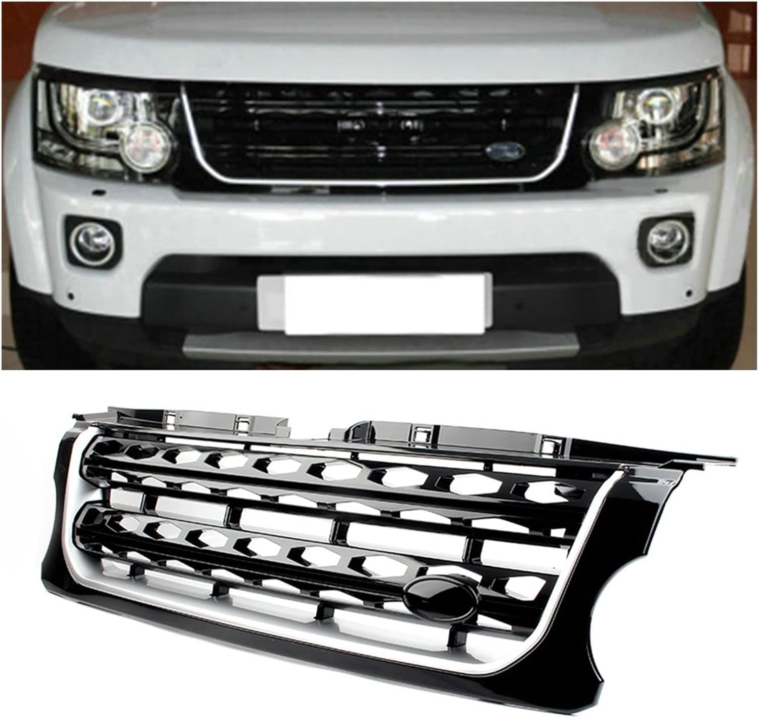 ბადე ვერცხლისფერი მოლდინგით - LAND ROVER DISCOVERY 3 L319 2010-2014 ბადე ვერცხლისფერი მოლდინგით - LAND ROVER DISCOVERY 3 L319 2010-2014
