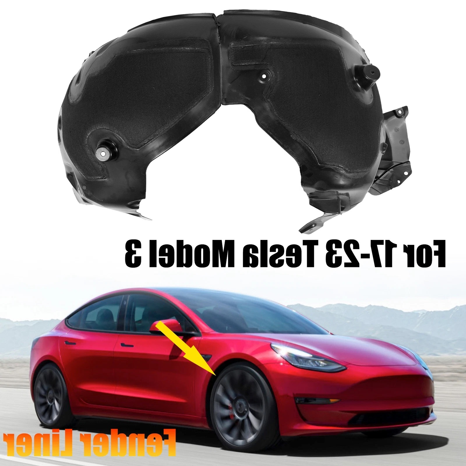 ფრთის საფენი წინა მარჯვენა ქეჩა - TESLA 3 2022- ფრთის საფენი წინა მარჯვენა ქეჩა - TESLA 3 2022-