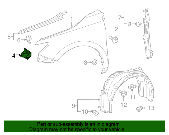 Bracket front right